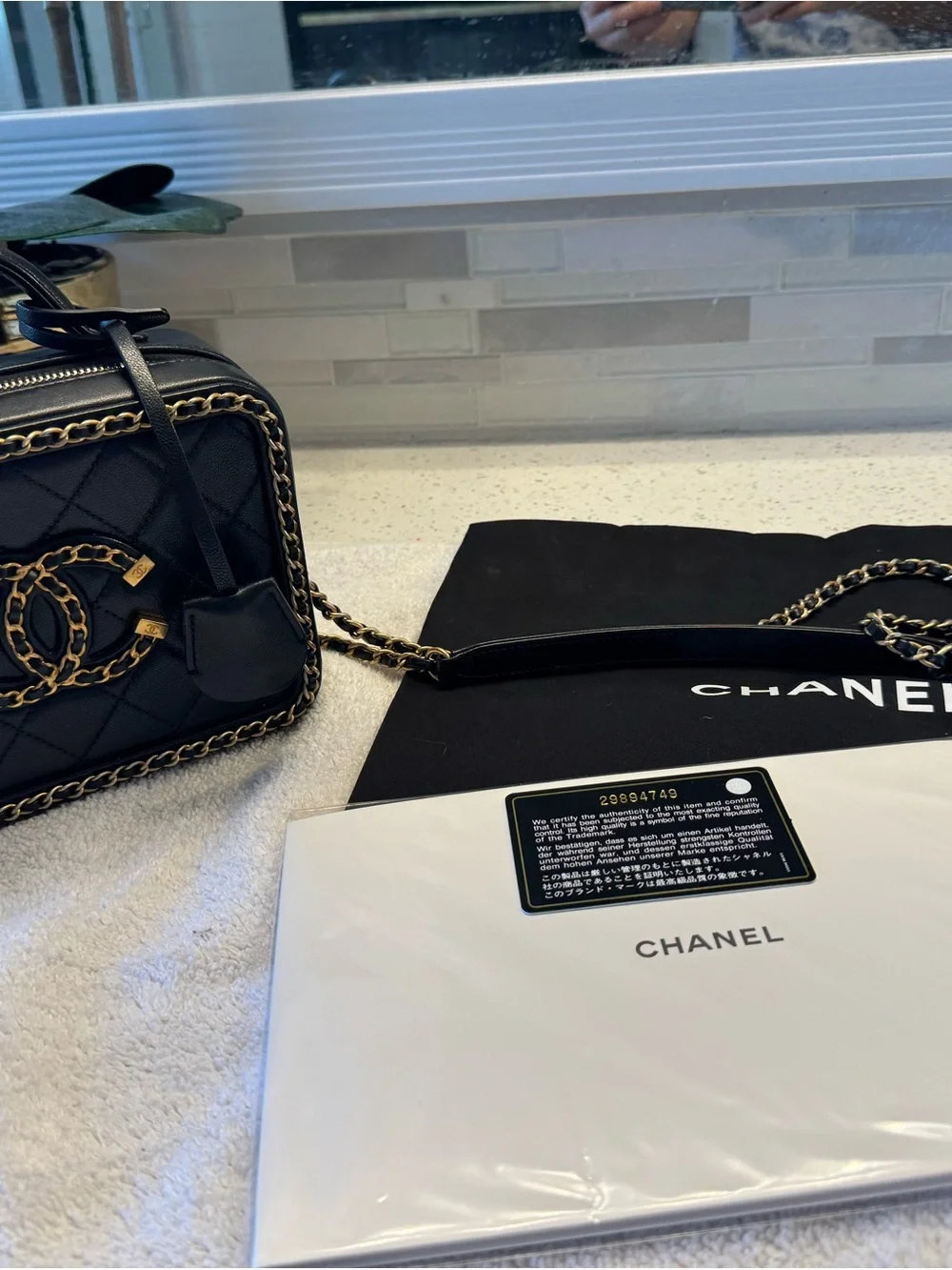Chanel Filigree Vanity Case